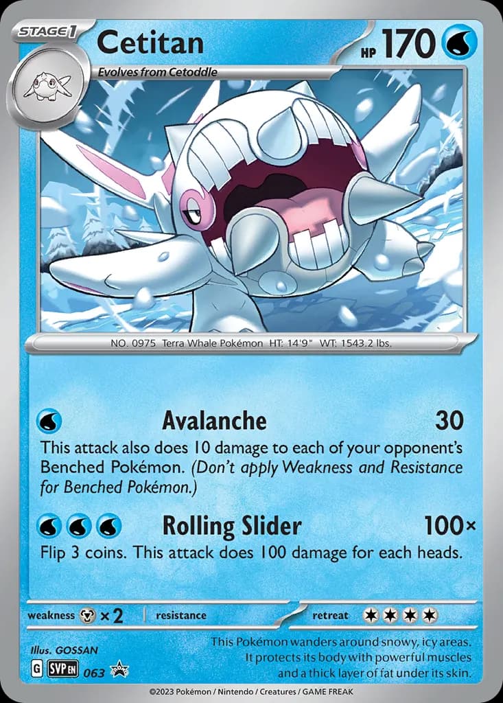 Cetitan — Scarlet & Violet Black Star Promos 63 Pokémon card