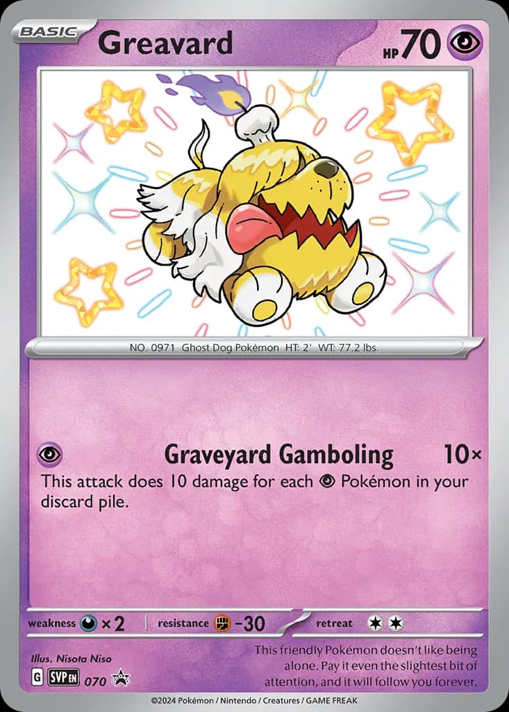 Greavard — Scarlet & Violet Black Star Promos 70 Pokémon card