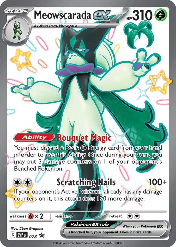 Meowscarada ex — Scarlet & Violet Black Star Promos 78 Pokémon card