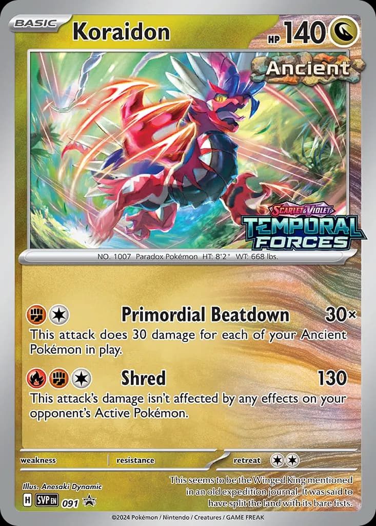 Koraidon — Scarlet & Violet Black Star Promos 91 Pokémon card