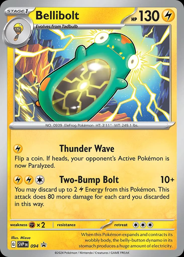 Bellibolt — Scarlet & Violet Black Star Promos 94 Pokémon card
