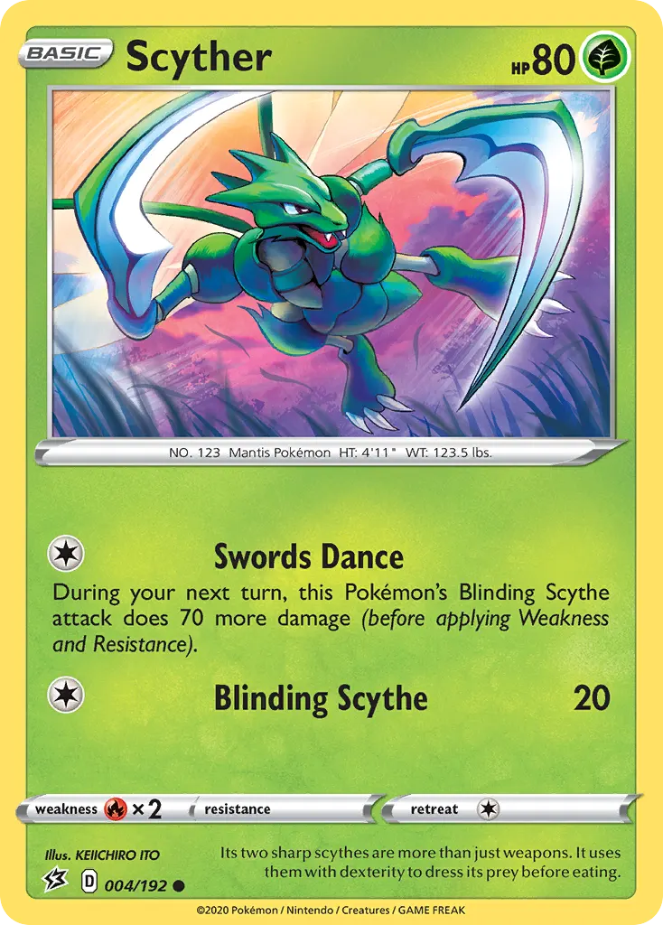 Scyther — Rebel Clash 4 Pokémon card