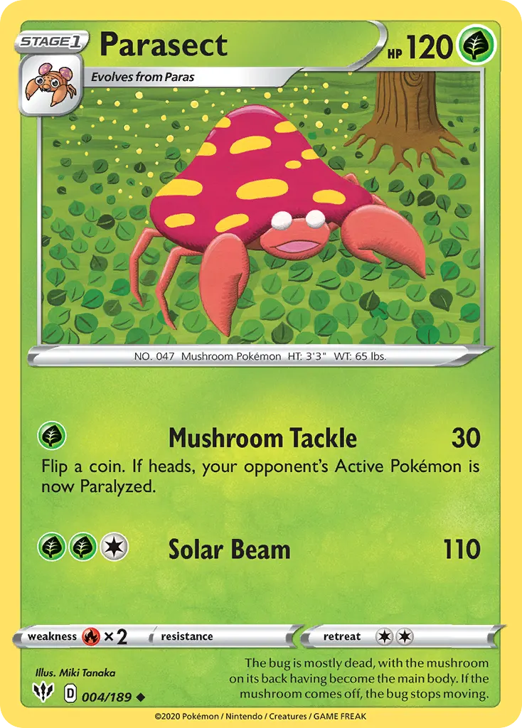 Parasect — Darkness Ablaze 4 Pokémon card