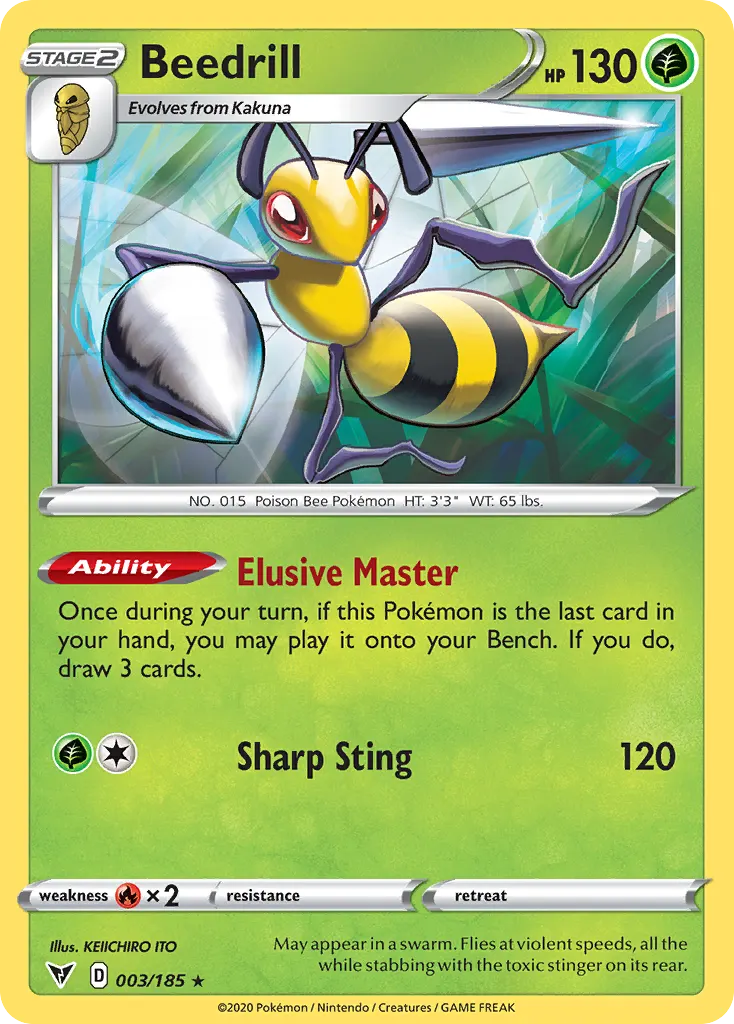 Beedrill — Vivid Voltage 3 Pokémon card