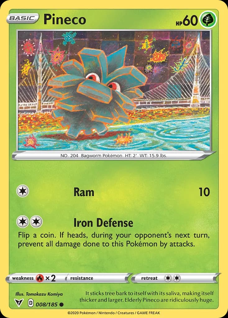 Pineco — Vivid Voltage 8 Pokémon card
