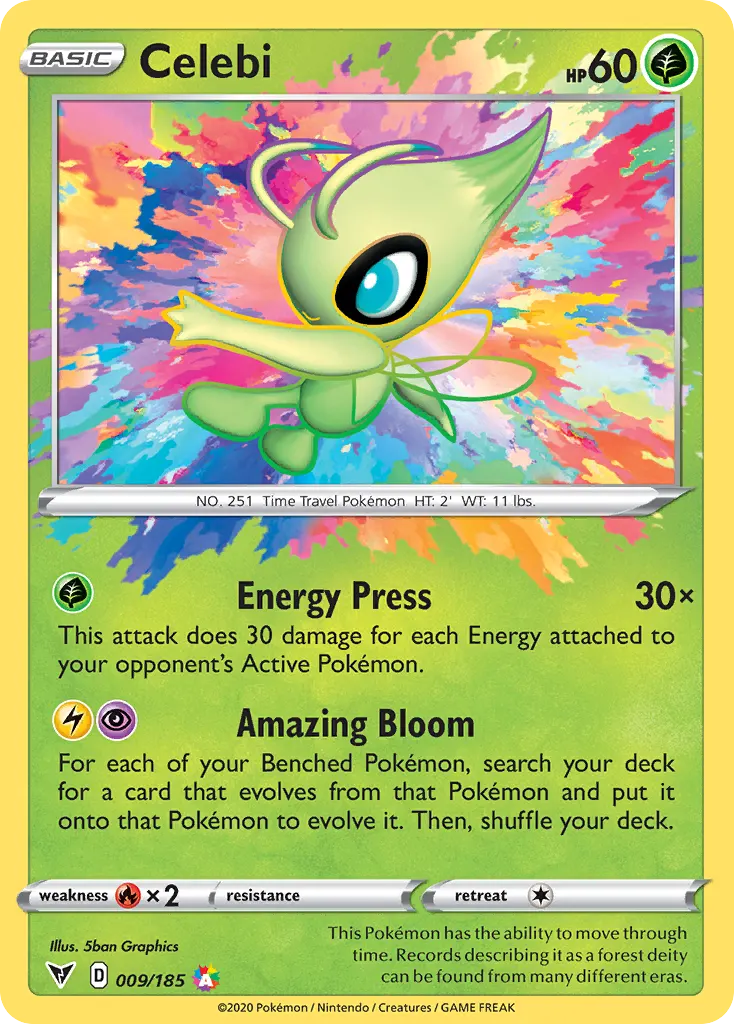 Celebi — Vivid Voltage 9 Pokémon card