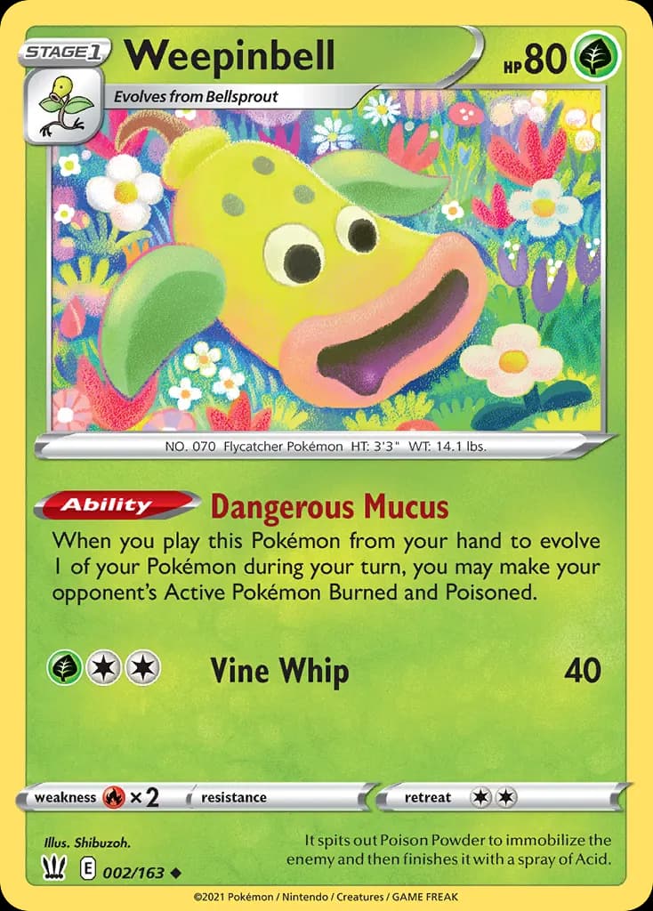 Weepinbell — Battle Styles 2 Pokémon card