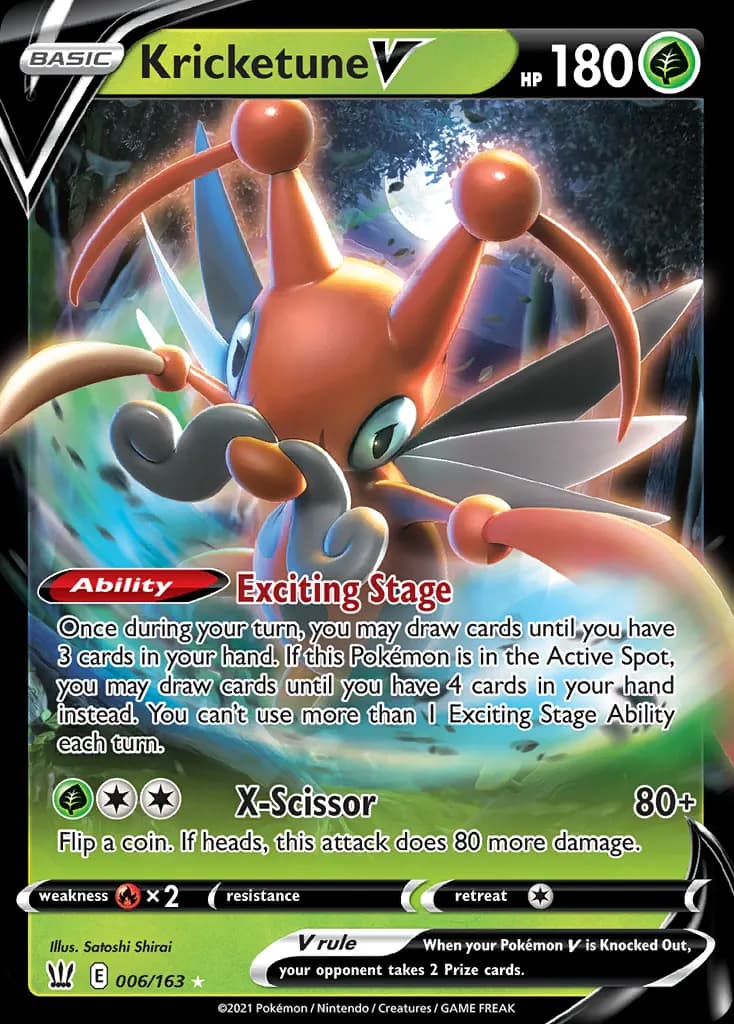Kricketune V — Battle Styles 6 Pokémon card