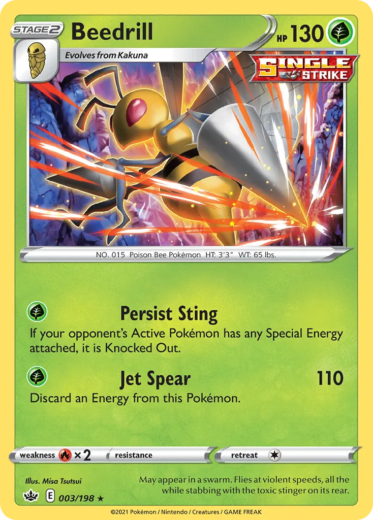 Beedrill — Chilling Reign 3 Pokémon card