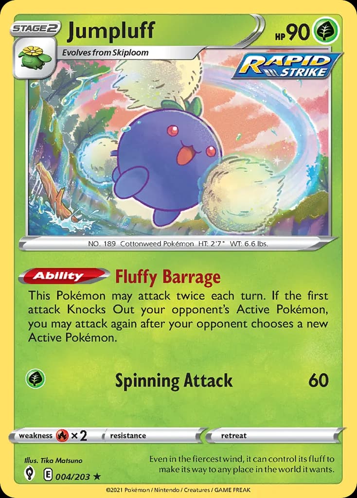Jumpluff — Evolving Skies 4 Pokémon card