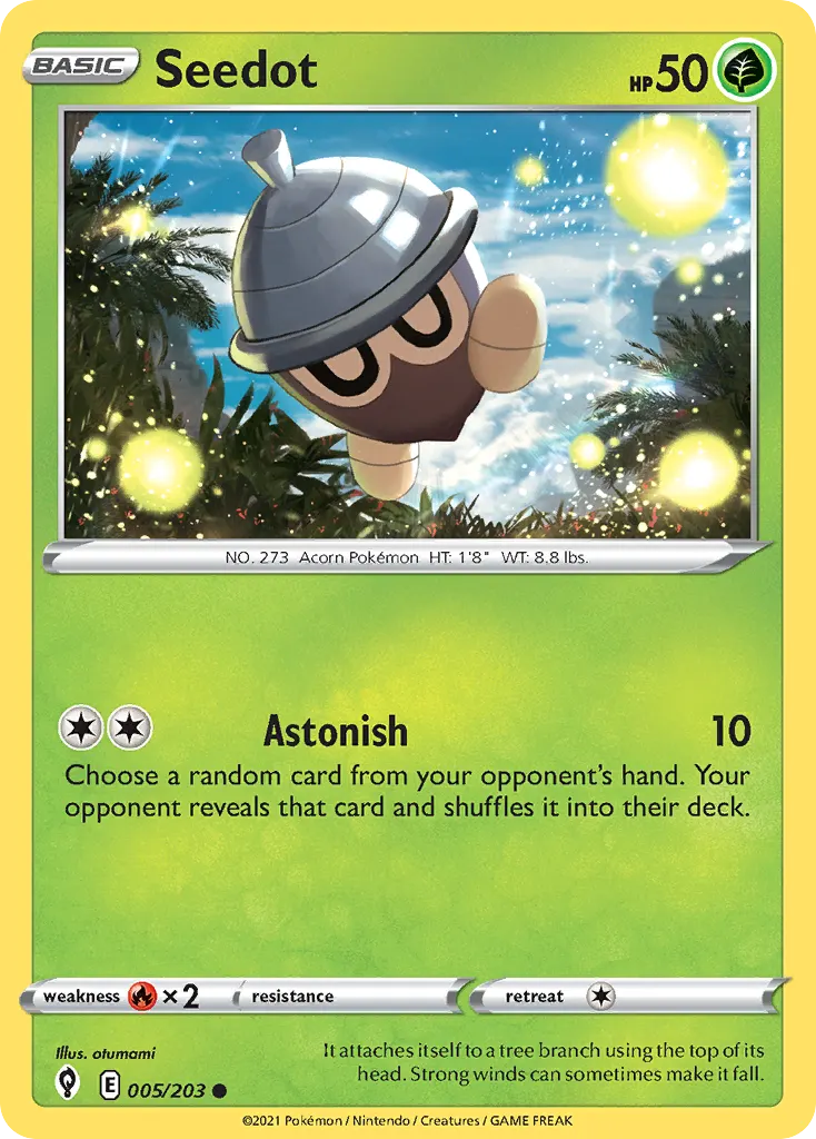 Seedot — Evolving Skies 5 Pokémon card