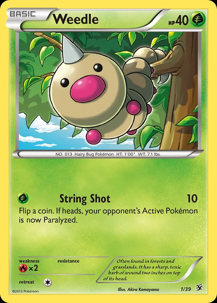 Weedle — Kalos Starter Set 1 Pokémon card