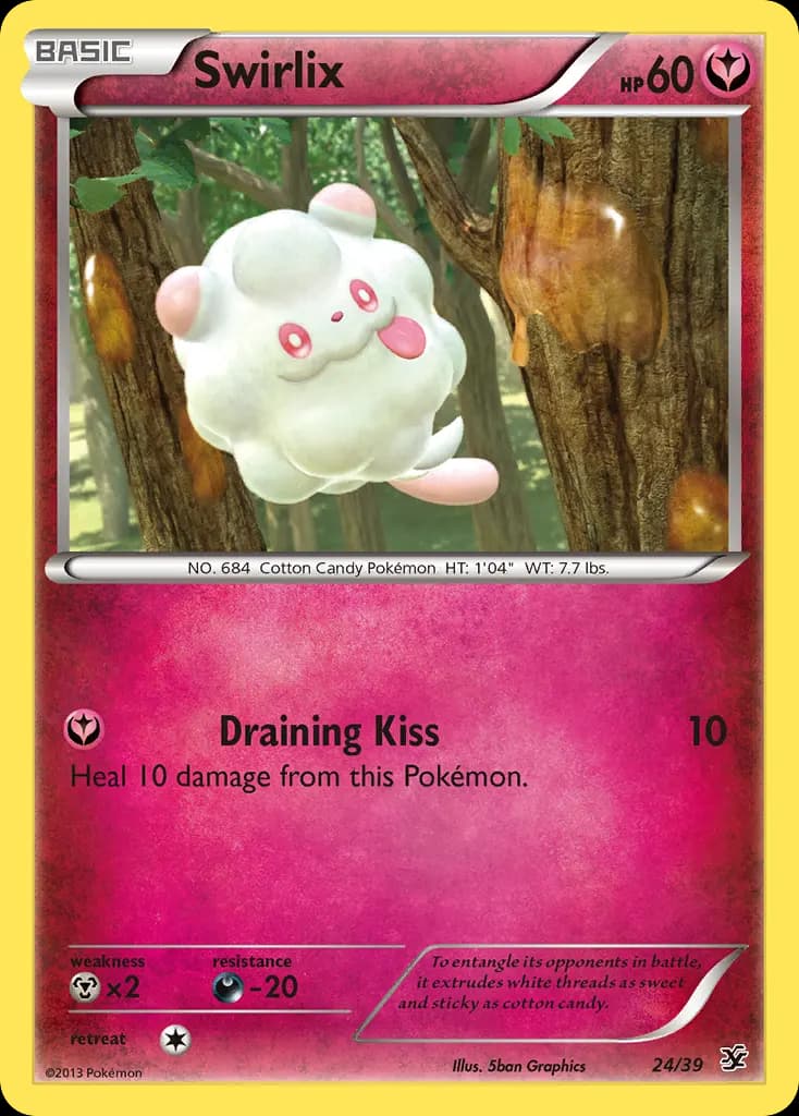 Swirlix — Kalos Starter Set 24 Pokémon card