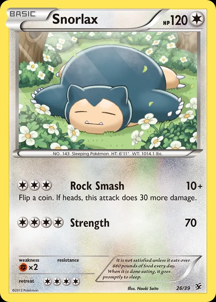 Snorlax — Kalos Starter Set 26 Pokémon card