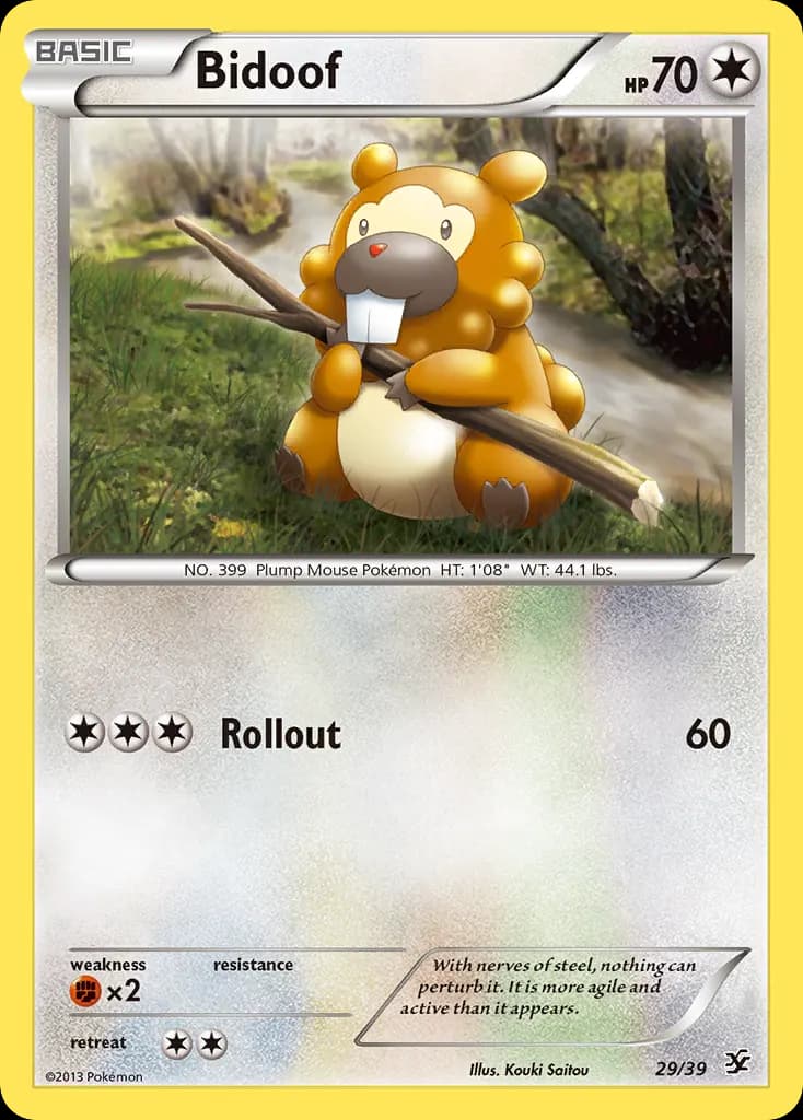 Bidoof — Kalos Starter Set 29 Pokémon card