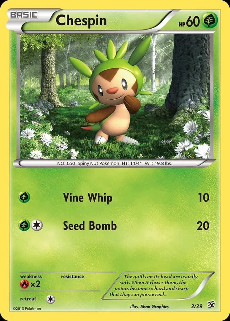 Chespin — Kalos Starter Set 3 Pokémon card