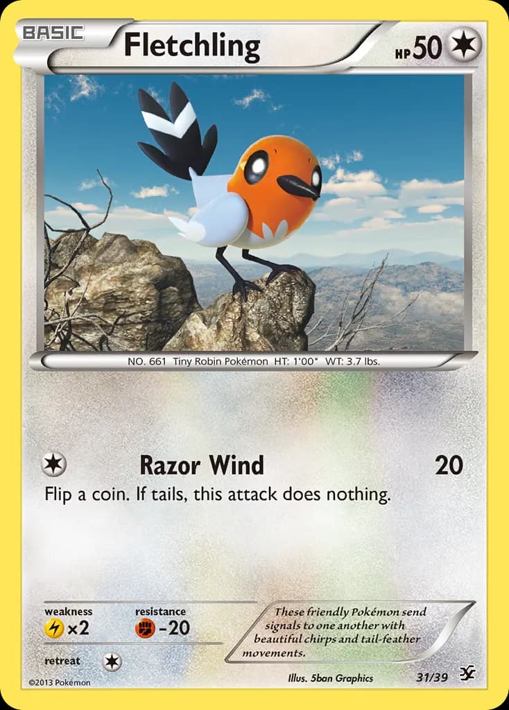 Fletchling — Kalos Starter Set 31 Pokémon card