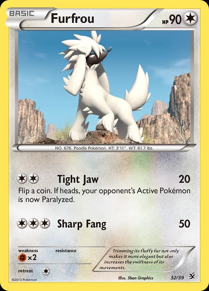 Furfrou — Kalos Starter Set 32 Pokémon card