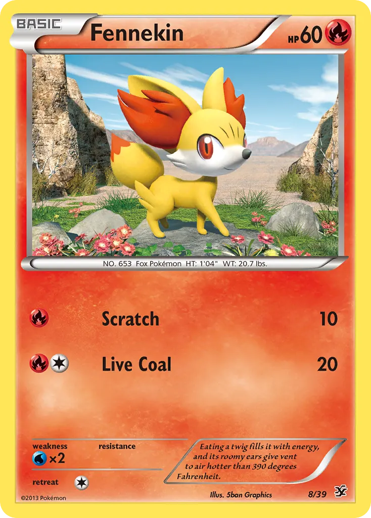 Fennekin — Kalos Starter Set 8 Pokémon card