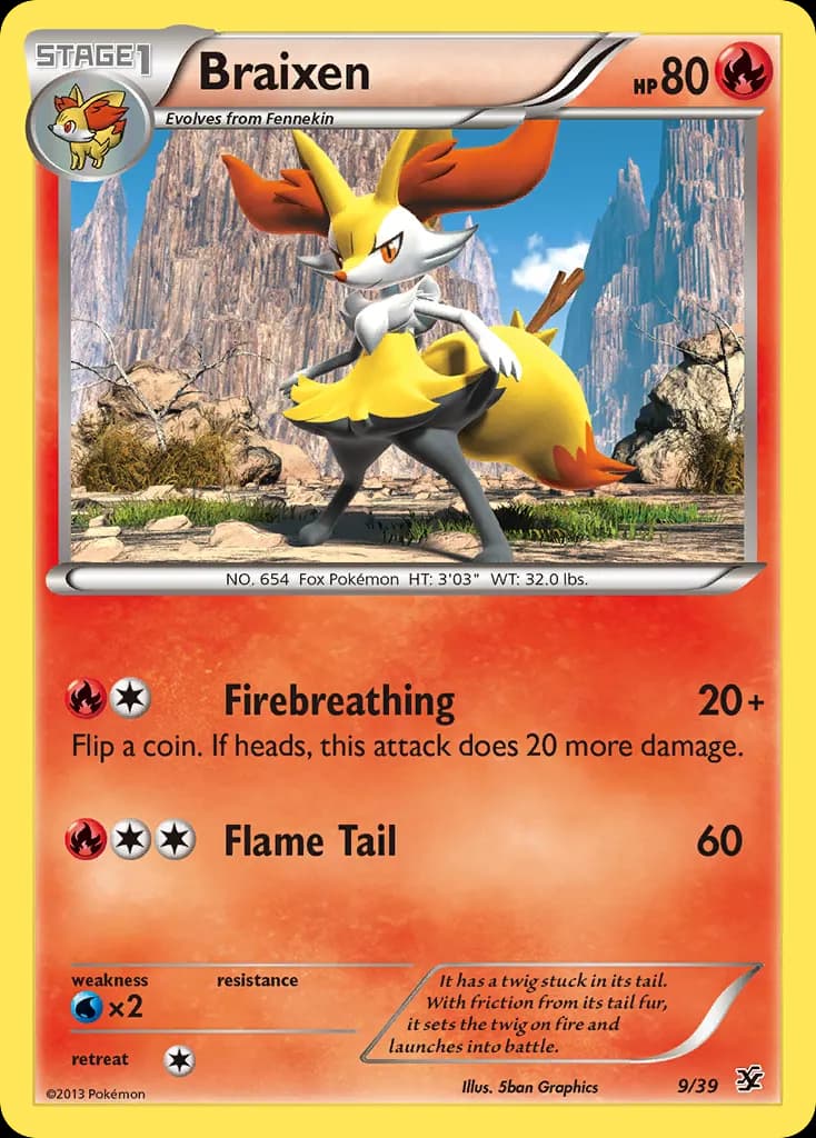 Braixen — Kalos Starter Set 9 Pokémon card