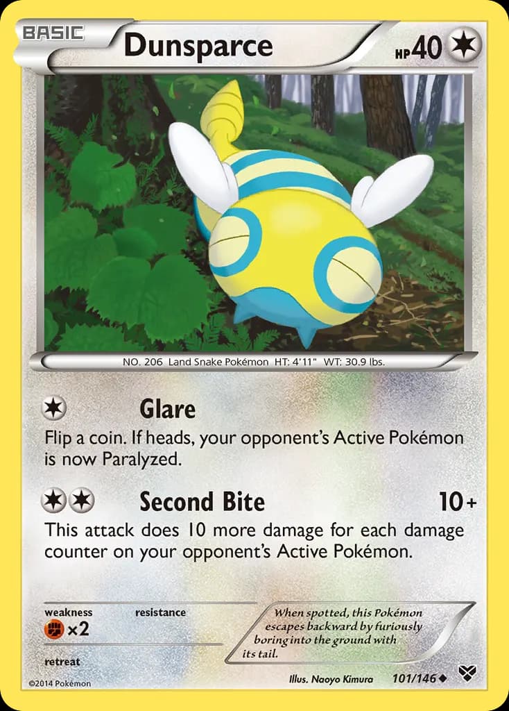 Dunsparce — XY 101 Pokémon card