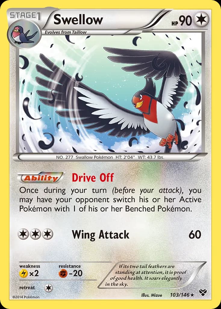Swellow — XY 103 Pokémon card