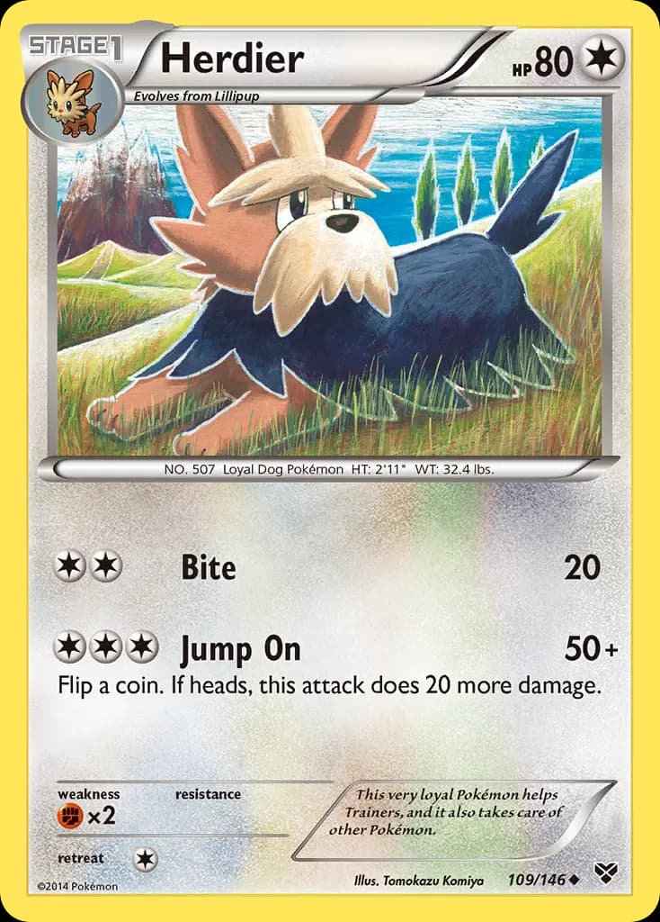 Herdier — XY 109 Pokémon card