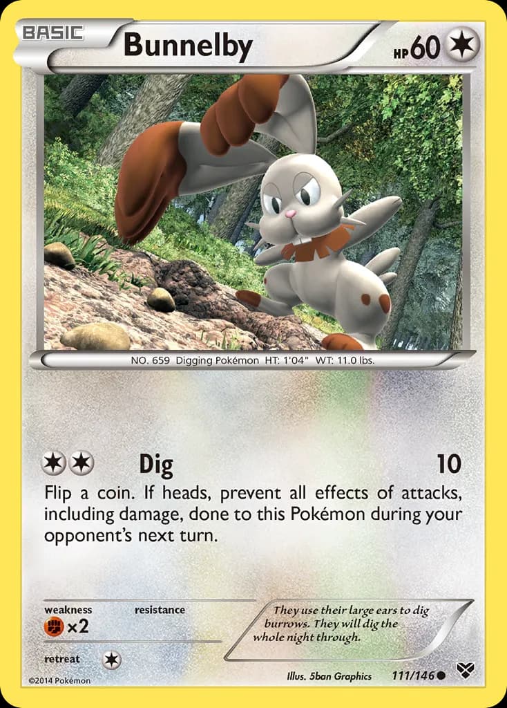 Bunnelby — XY 111 Pokémon card
