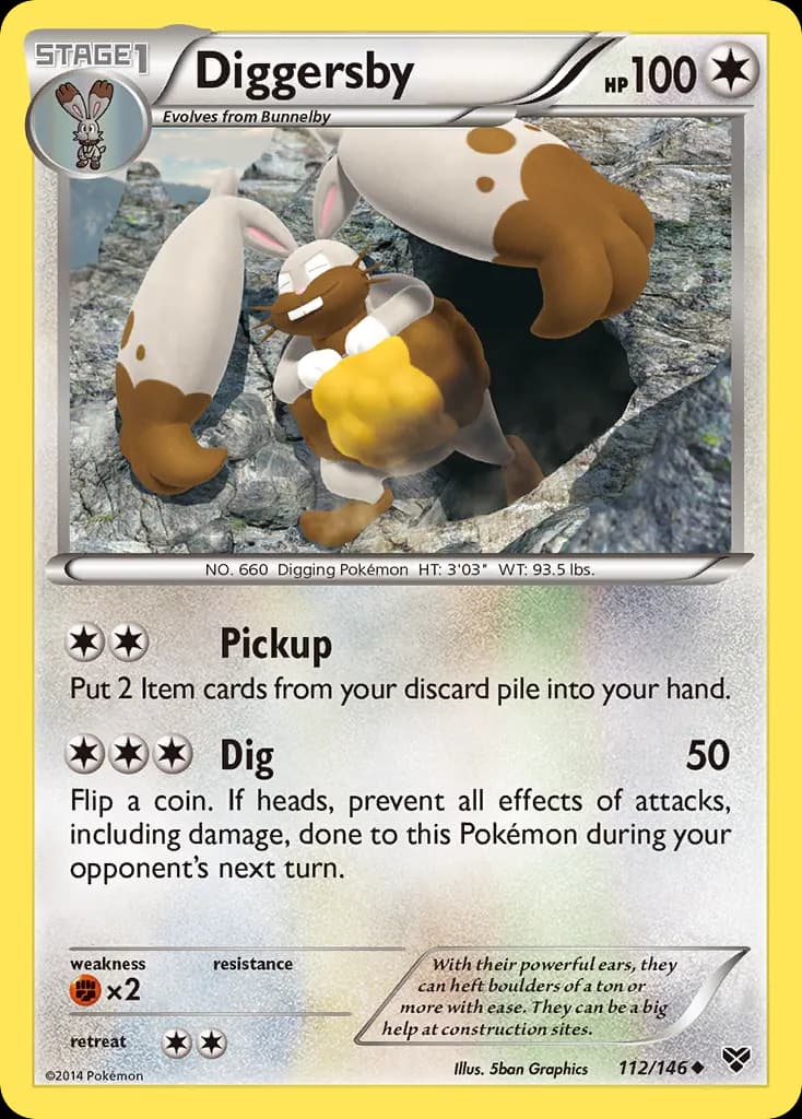 Diggersby — XY 112 Pokémon card