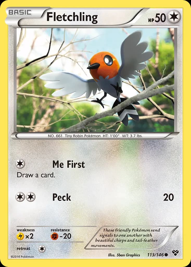 Fletchling — XY 113 Pokémon card