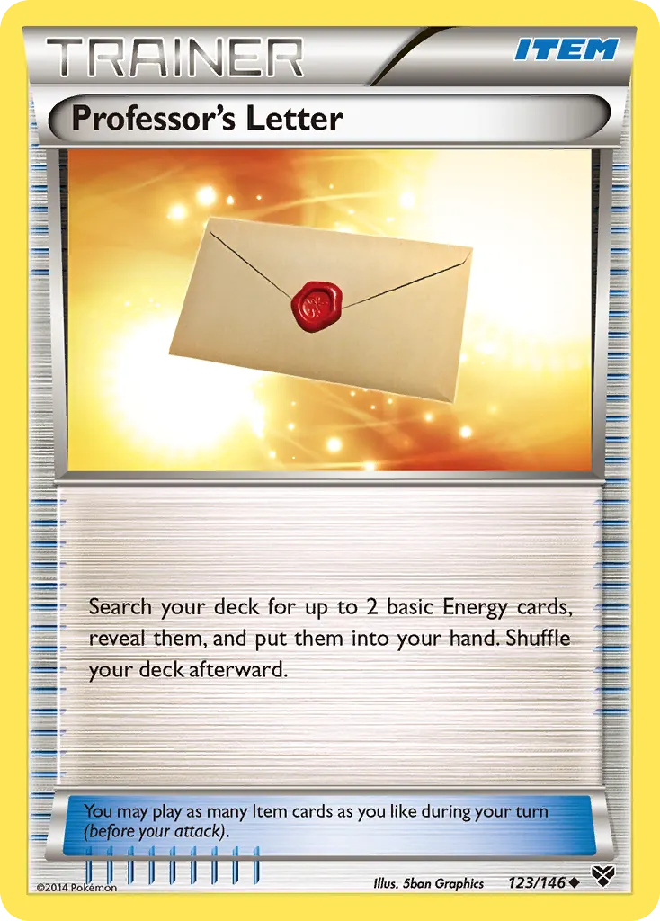 Professor's Letter — XY 123 Pokémon card