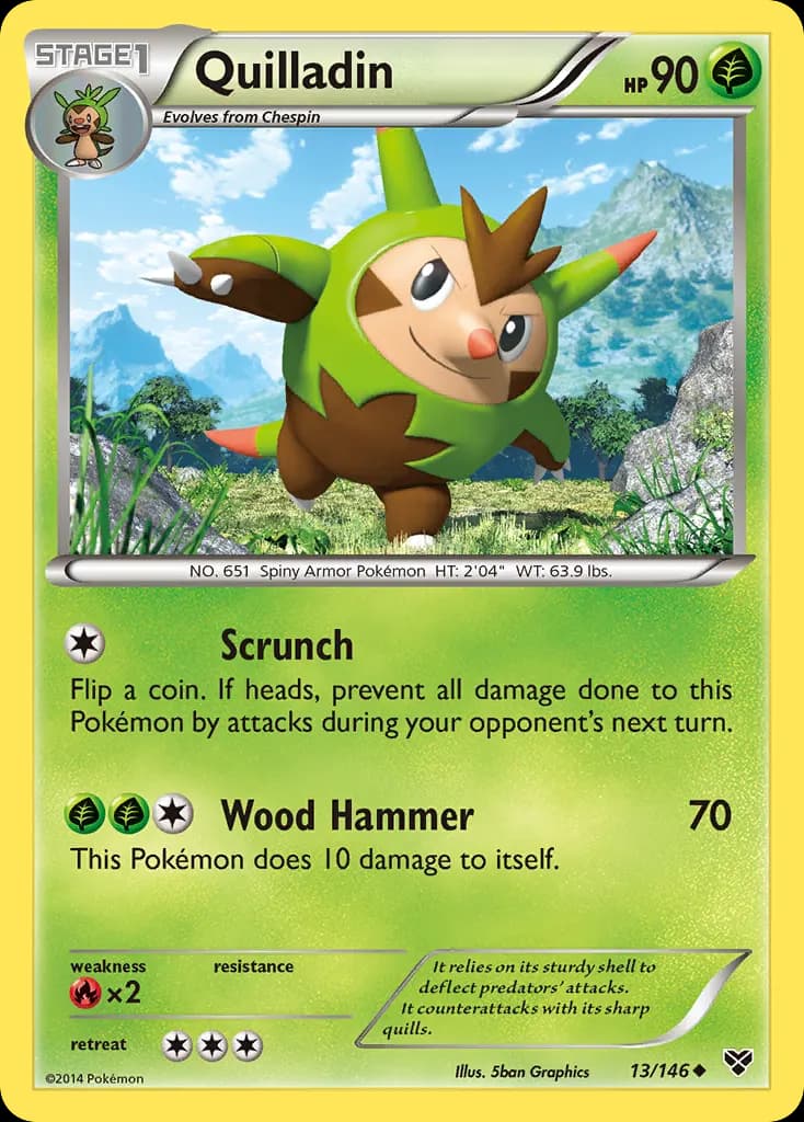 Quilladin — XY 13 Pokémon card