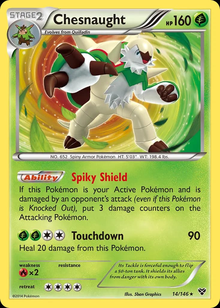 Chesnaught — XY 14 Pokémon card