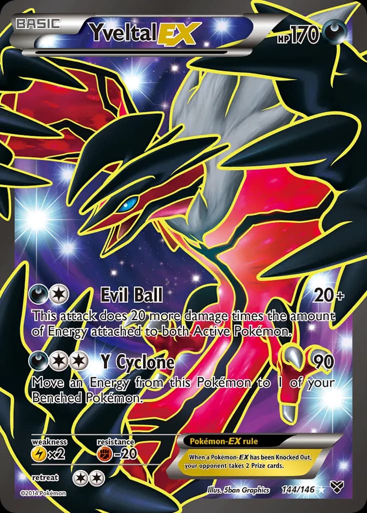 Yveltal-EX — XY 144 Pokémon card