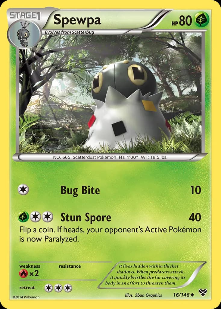 Spewpa — XY 16 Pokémon card