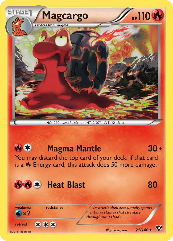 Magcargo — XY 21 Pokémon card