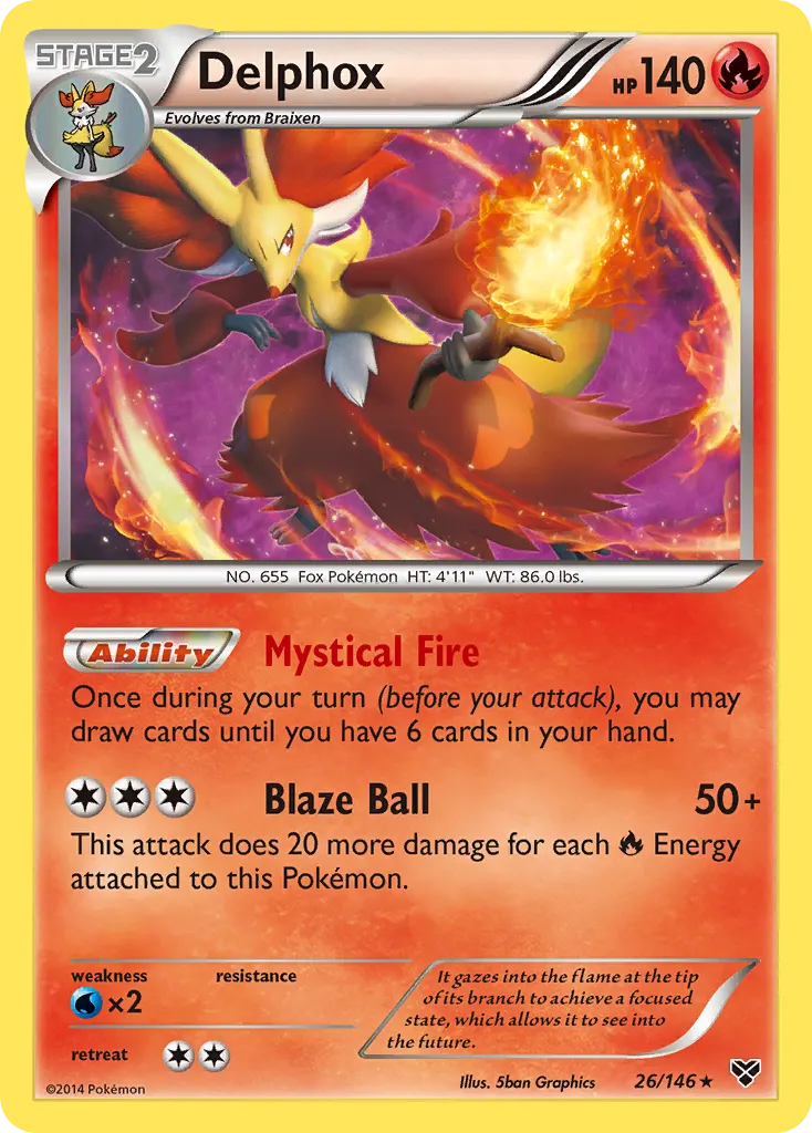 Delphox — XY 26 Pokémon card