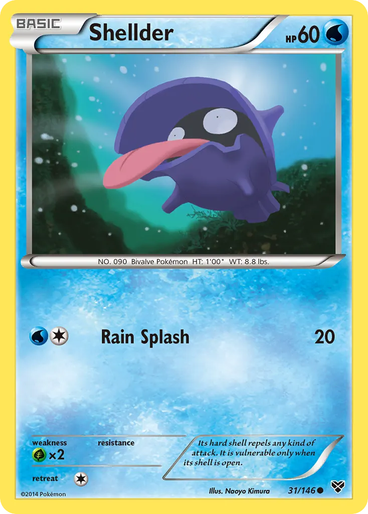 Shellder — XY 31 Pokémon card