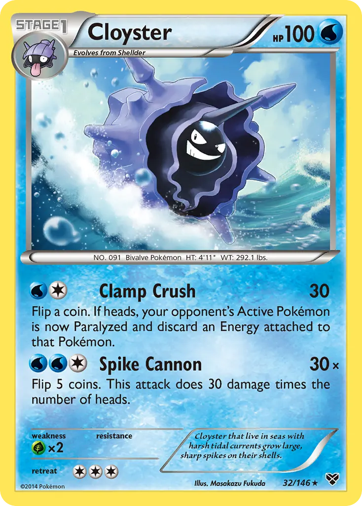 Cloyster — XY 32 Pokémon card