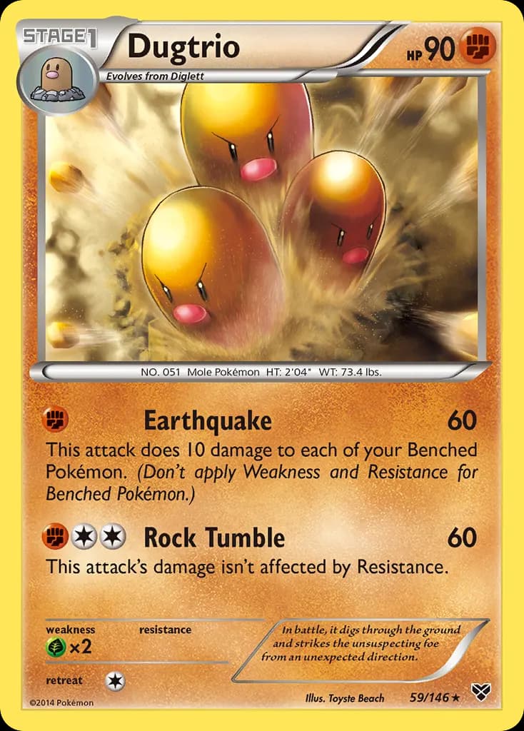 Dugtrio — XY 59 Pokémon card
