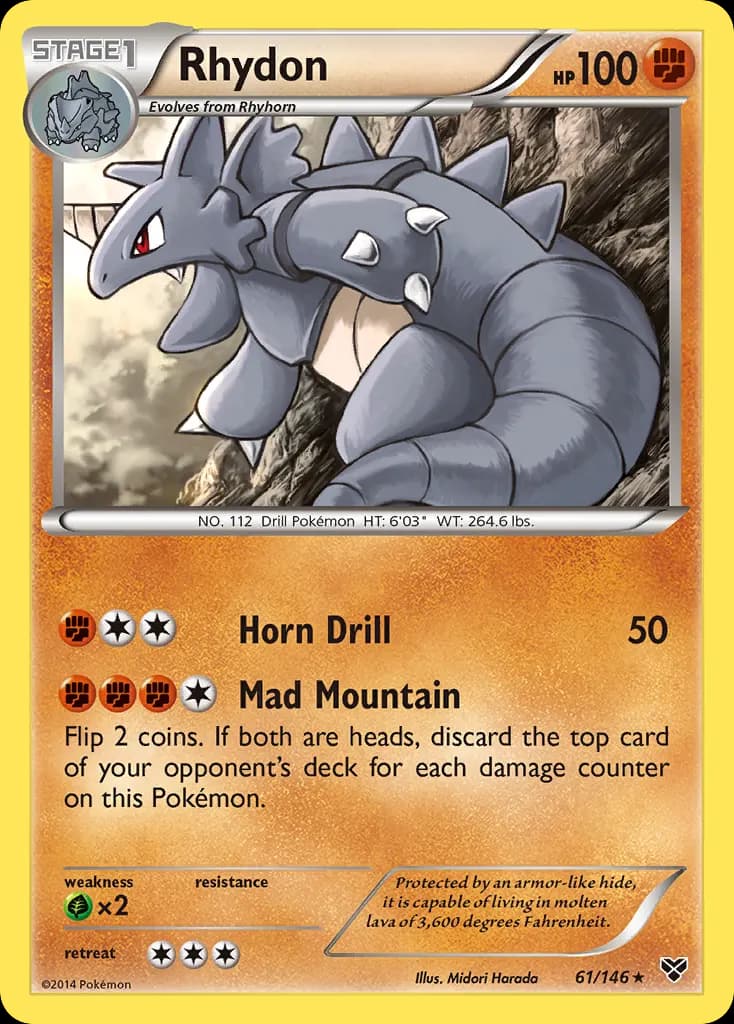 Rhydon — XY 61 Pokémon card