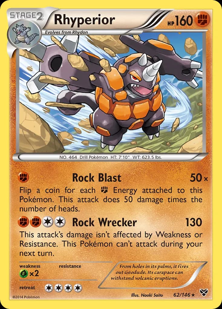 Rhyperior — XY 62 Pokémon card