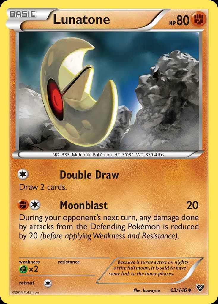Lunatone — XY 63 Pokémon card