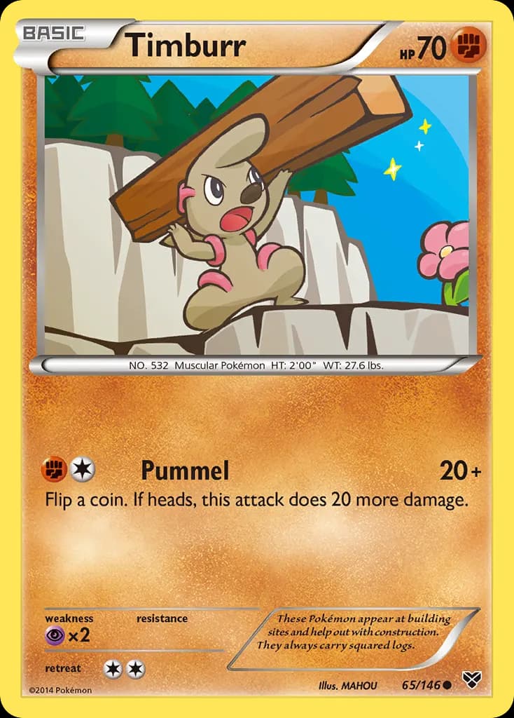 Timburr — XY 65 Pokémon card
