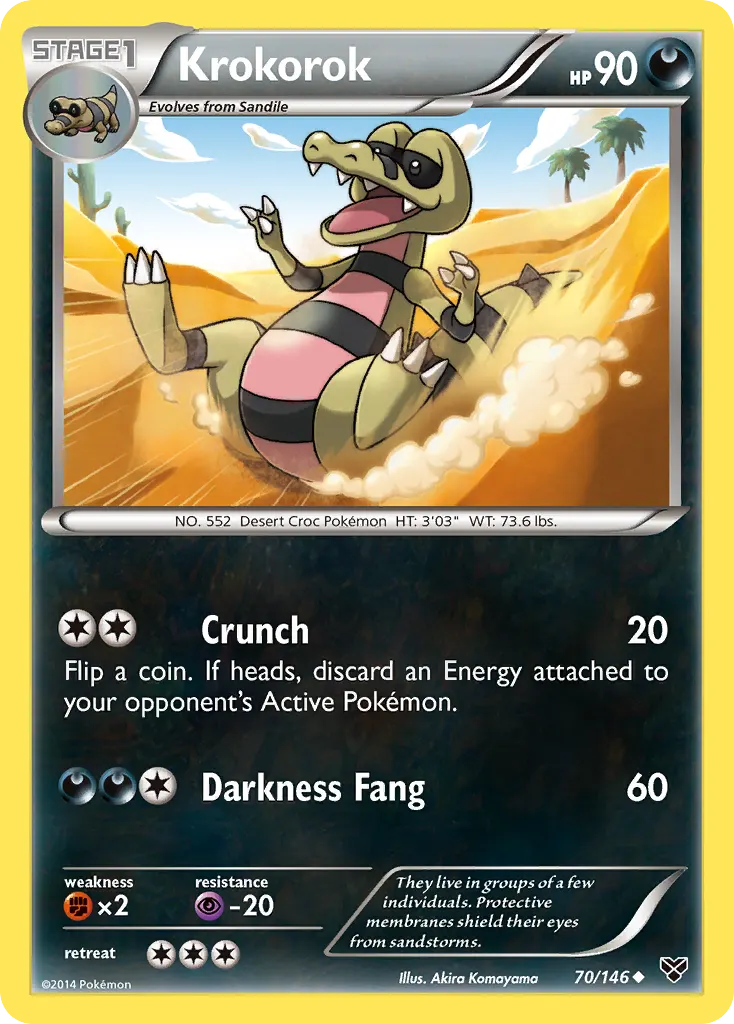 Krokorok — XY 70 Pokémon card