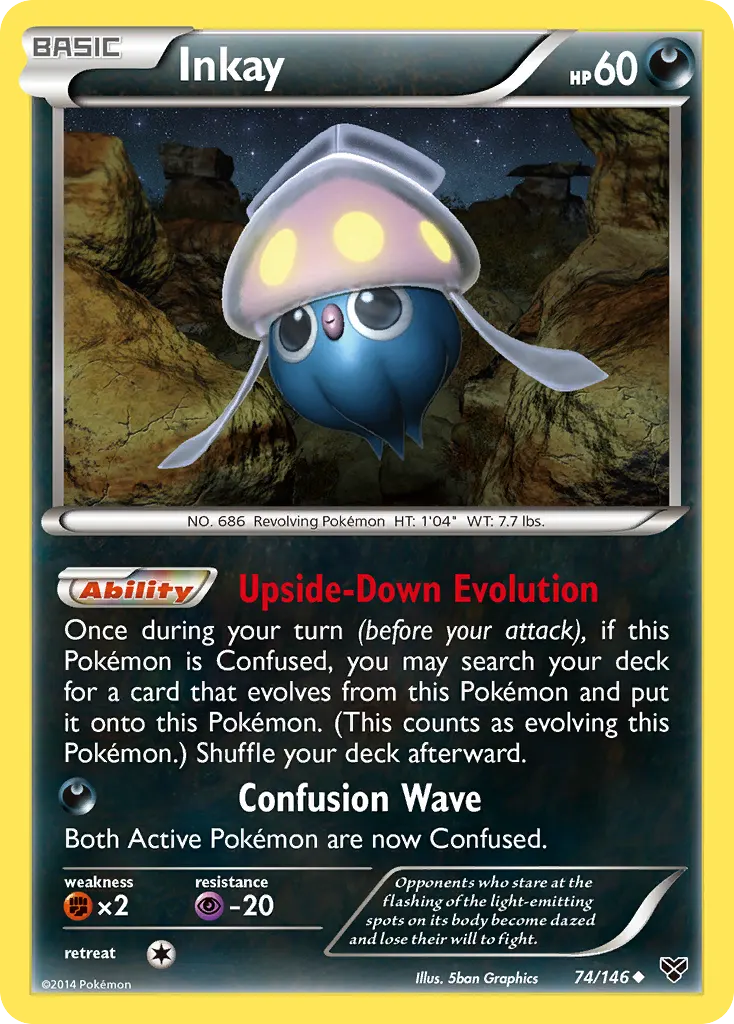 Inkay — XY 74 Pokémon card