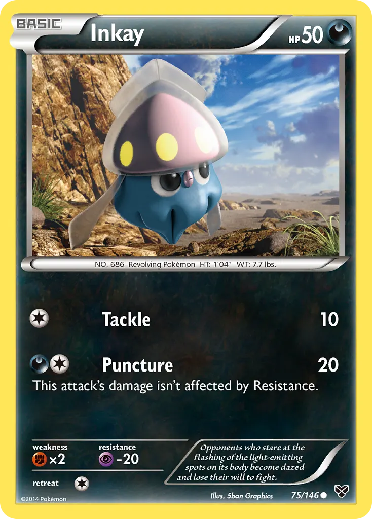 Inkay — XY 75 Pokémon card