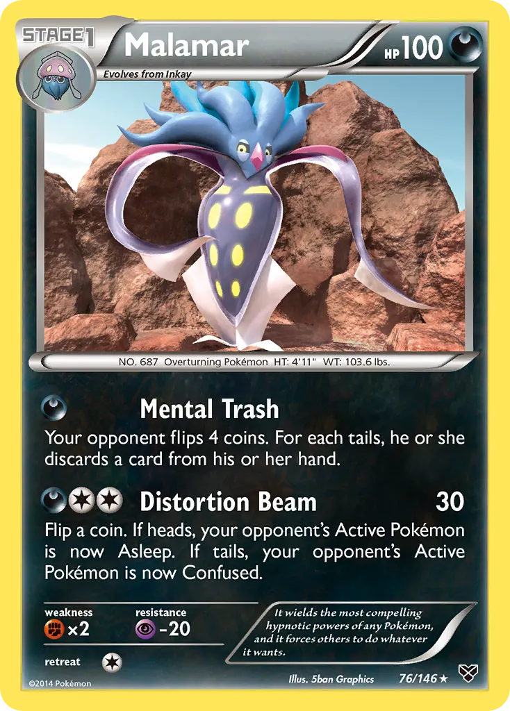 Malamar — XY 76 Pokémon card