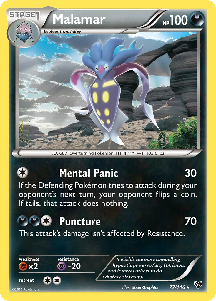 Malamar — XY 77 Pokémon card