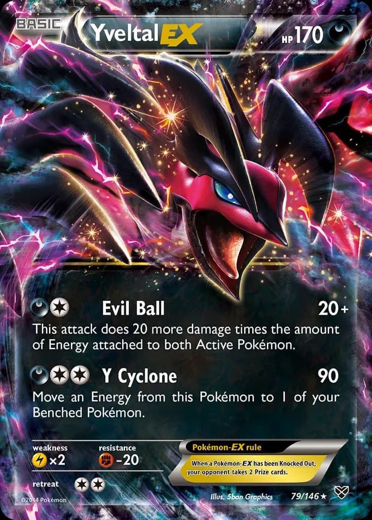 Yveltal-EX — XY 79 Pokémon card